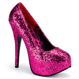 Sexy Hidden Platform Glitter Stilettos Club Pumps High Heels Shoes Pleaser Bordello TEEZE/06G