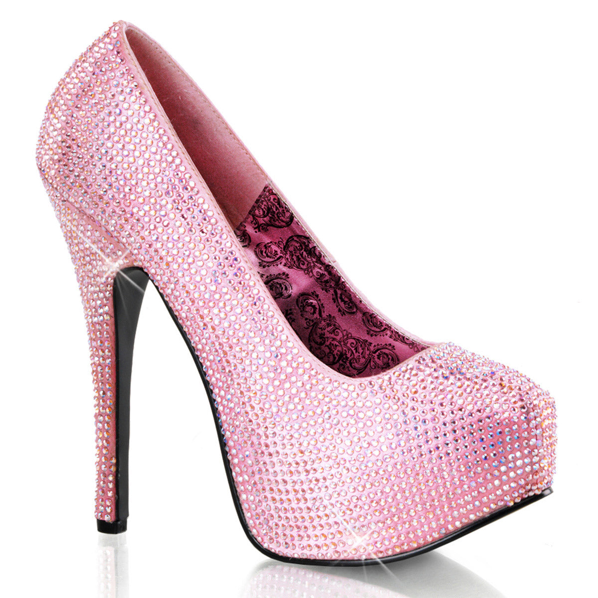 Sexy Hidden Platform Rhinestone Stiletto Pumps High Heels Shoes Pleaser Bordello TEEZE/06R