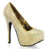 Sexy Hidden Platform Rhinestone Stiletto Pumps High Heels Shoes Pleaser Bordello TEEZE/06R