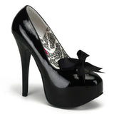 Sexy Ribbon Bow Front Hidden Platform Stiletto Pump High Heels Shoes Pleaser Bordello TEEZE/12