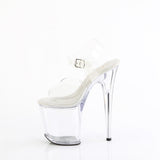 8" Heel, 4" Pf Ankle Strap Sandal W/Accessible Compartment Pleaser Pleaser TREASURE/808FLA