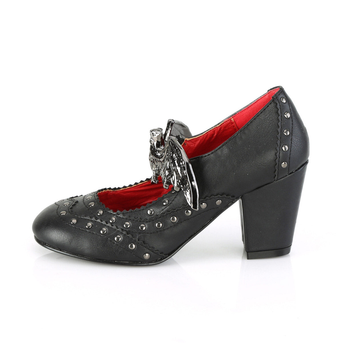 3" Block Heel Round Toe Wingtip Maryjane Pleaser Demonia VIVIKA/32