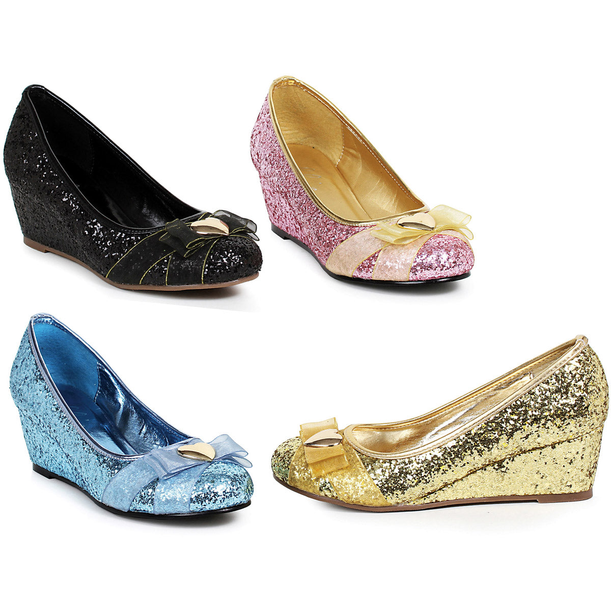 0" Heel Women's Glitter Princess Shoe with Heart d?cor Ellie  018/PRINCESS/PNKG