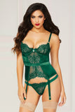 Gorgeously Green Bustier Set Seven til Midnight  10813