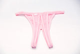 Scalloped Embroidered Crotchless Thong Shirley of Hollywood  10