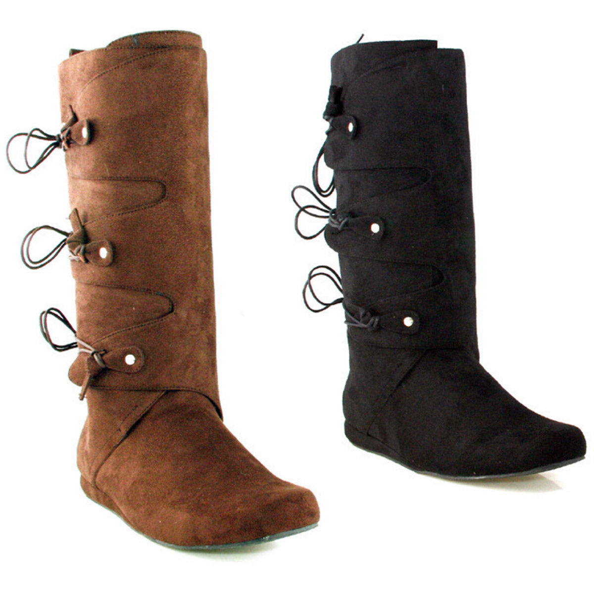 Microfiber Lace Over Mid Calf Boots Ellie  111/THOMAS