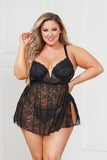 Two Piece Lace Babydoll And G-String Set Seven til Midnight  11390X