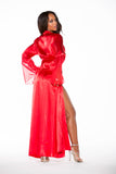 Elegant Charmeuse Lace Chiffon Long Robe Shirley of Hollywood  20559