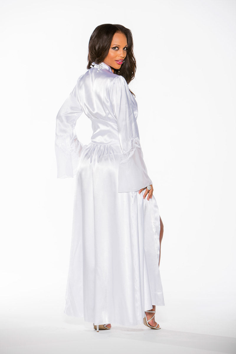 Elegant Charmeuse Lace Chiffon Long Robe Shirley of Hollywood  20559