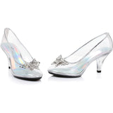 Silver 3" Heel Clear Pump W/ Butterfly Shoes Heels Ellie Sexy Ellie  305/CINDER/SLV
