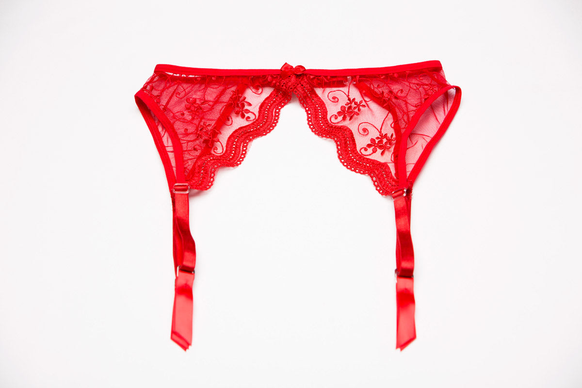 Scalloped Embroidery Garterbelt Shirley of Hollywood  622