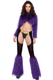 Sheer Chaps With Faux Fur Bell & Belt Roma  6248