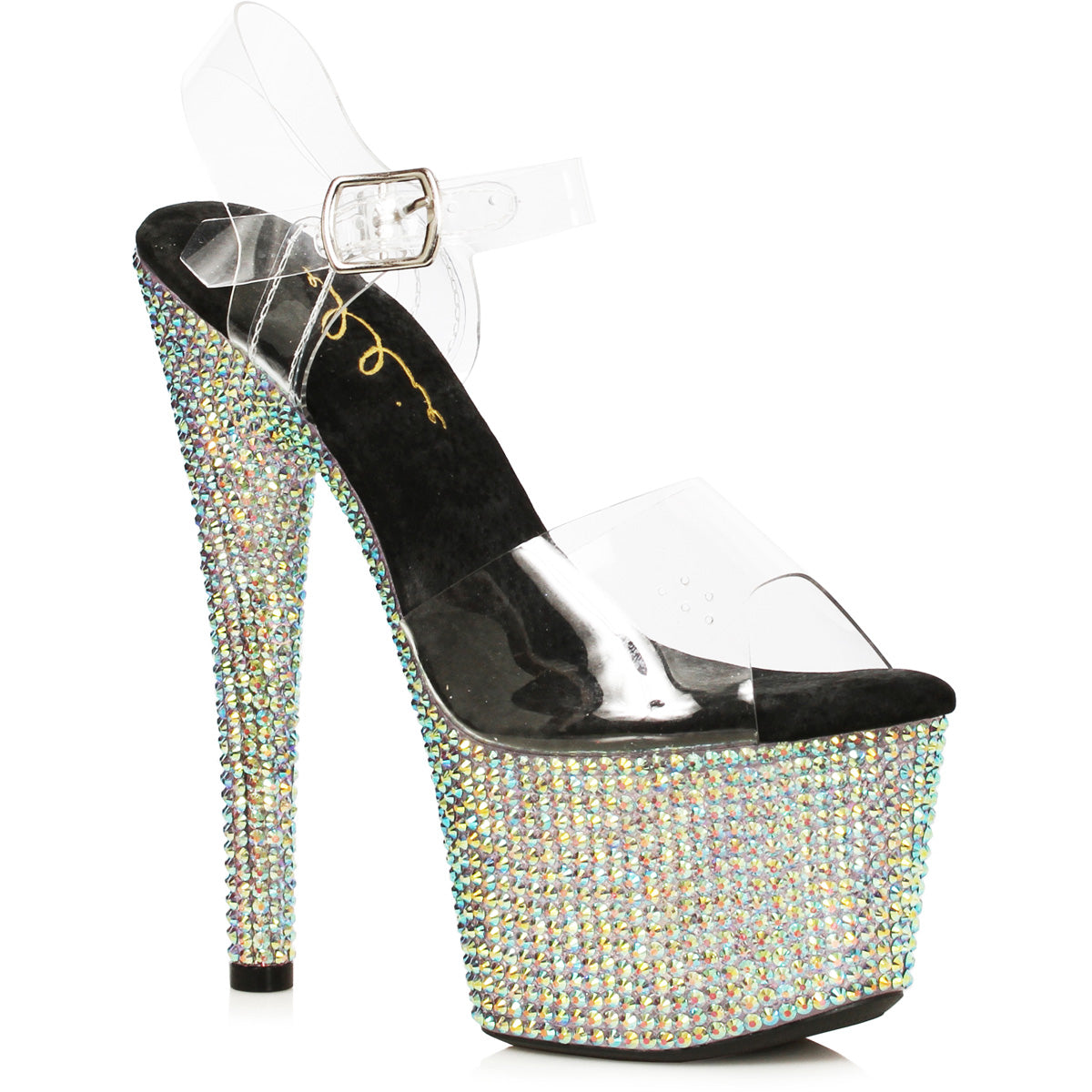 7 Stiletto With Multi-Color Rhinestone Platform Ellie ELLIE 709/ZIAMOND