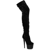 7" CRUSHED VELVET THIGH HIGH Boots Ellie  709-ZOEY