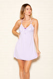 Modal Chemise With Lace Detail Icollection iCollection 7808X