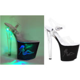 7" Pointed Stiletto Sandal With Light Up Truckgirl Ellie  821/TESSA/CLR