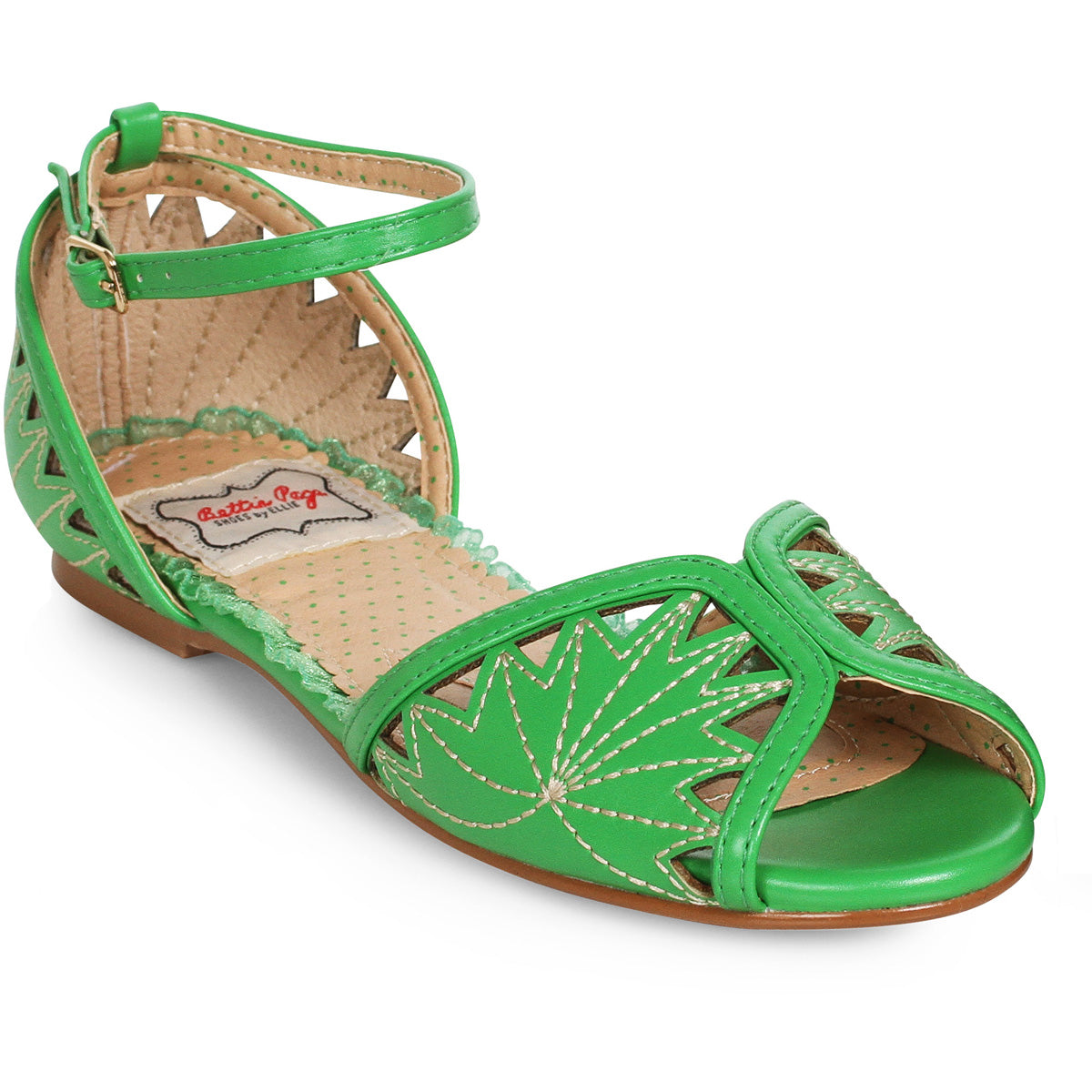Flat Sandals With Strap And Detailed Stitching Ellie  BP100/AGNES