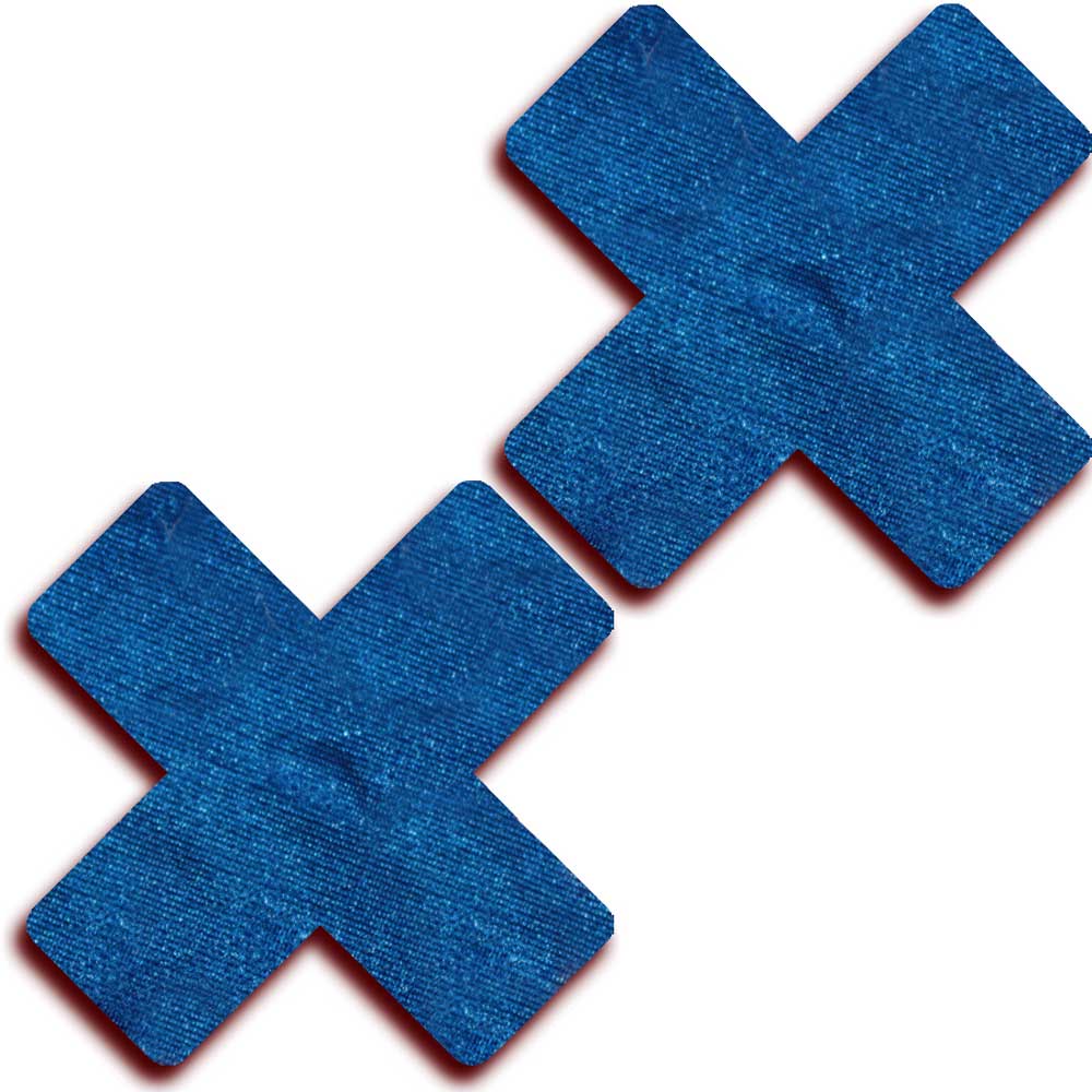 Solid Blue Cross Adhesive Pasties Icollection  31516