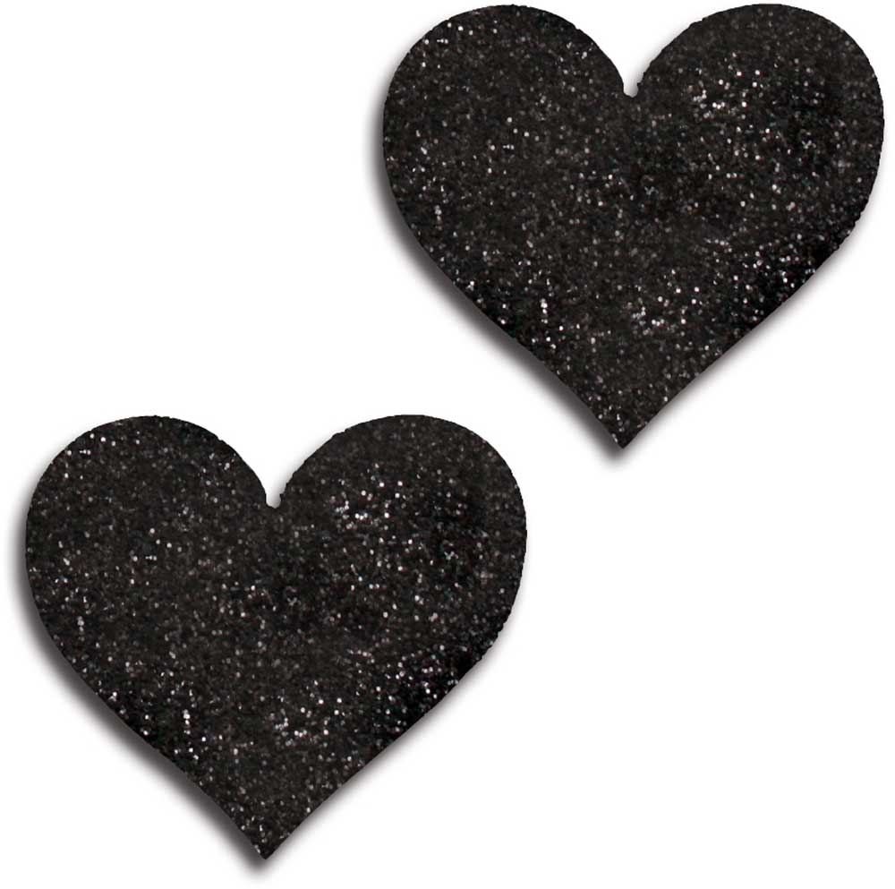 Black Heart Adhesive Glitter Pasties Icollection  31517