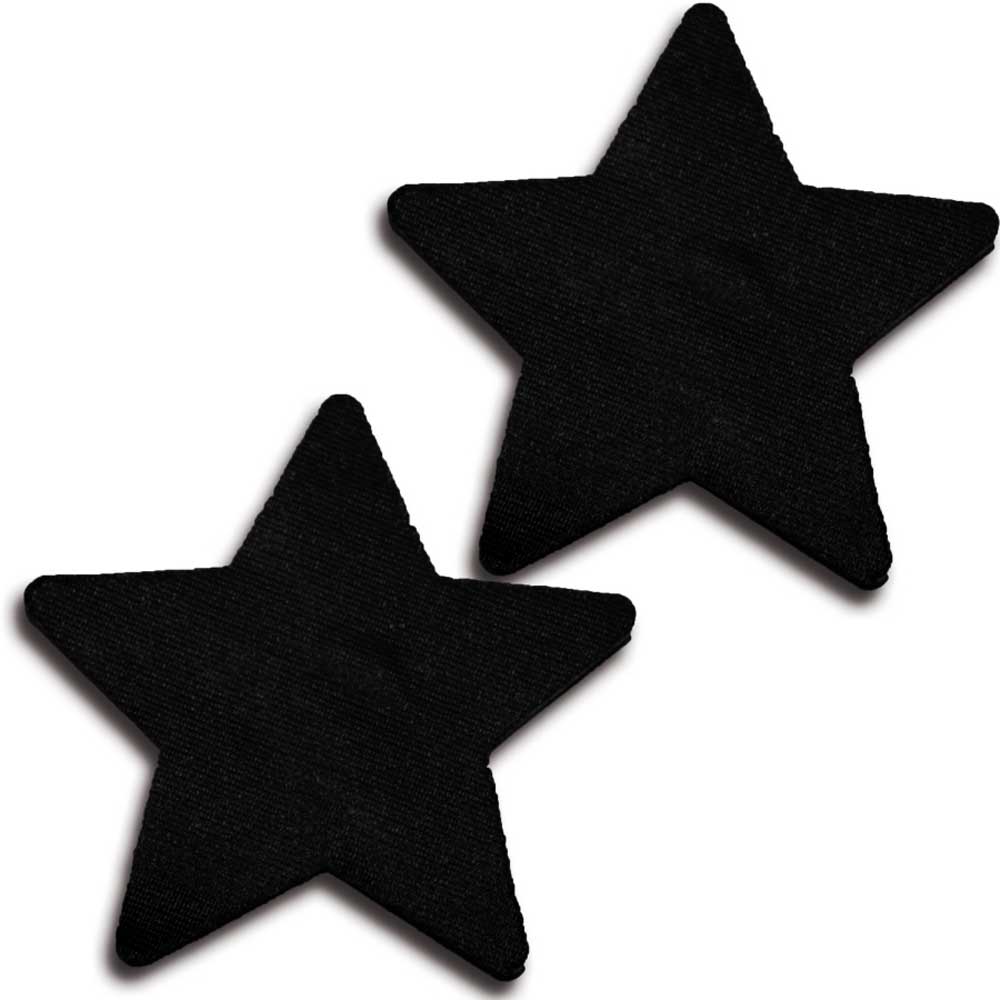 Satin Solid Black Star Pasties Icollection  31535