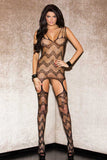Shredded Wave Strappy Cami Bodystocking Icollection  37518