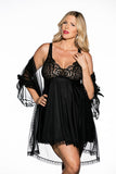 3pc Lace Cups Babydoll Evening Dress Plus Size Shirley of Hollywood  3595X