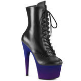 7" Heel, 2 3/4" PF Lace-Up Ankle Boot, Side Zip Pleaser Pleaser ADORE/1020BP