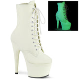 7" Heel, 2 3/4" Pf Lace-up Front Ankle Boot, Side Zip Pleaser Pleaser ADORE/1020GD