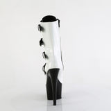 7" Heel, 2 3/4" Pf Two Tone Lace-Up Ankle Boot, Side Zip Pleaser Pleaser ADORE/1046TT