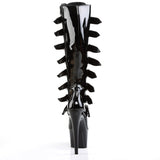 Sexy Buckle Accents Stiletto Platform Zip Side Knee High Boots Shoes Pleaser Pleaser ADORE/2043