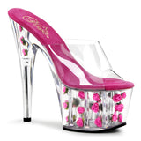 Flower Fill Platform Stiletto Slip On Mule Stripper High Heels Shoes Pleaser Pleaser ADORE/701FL