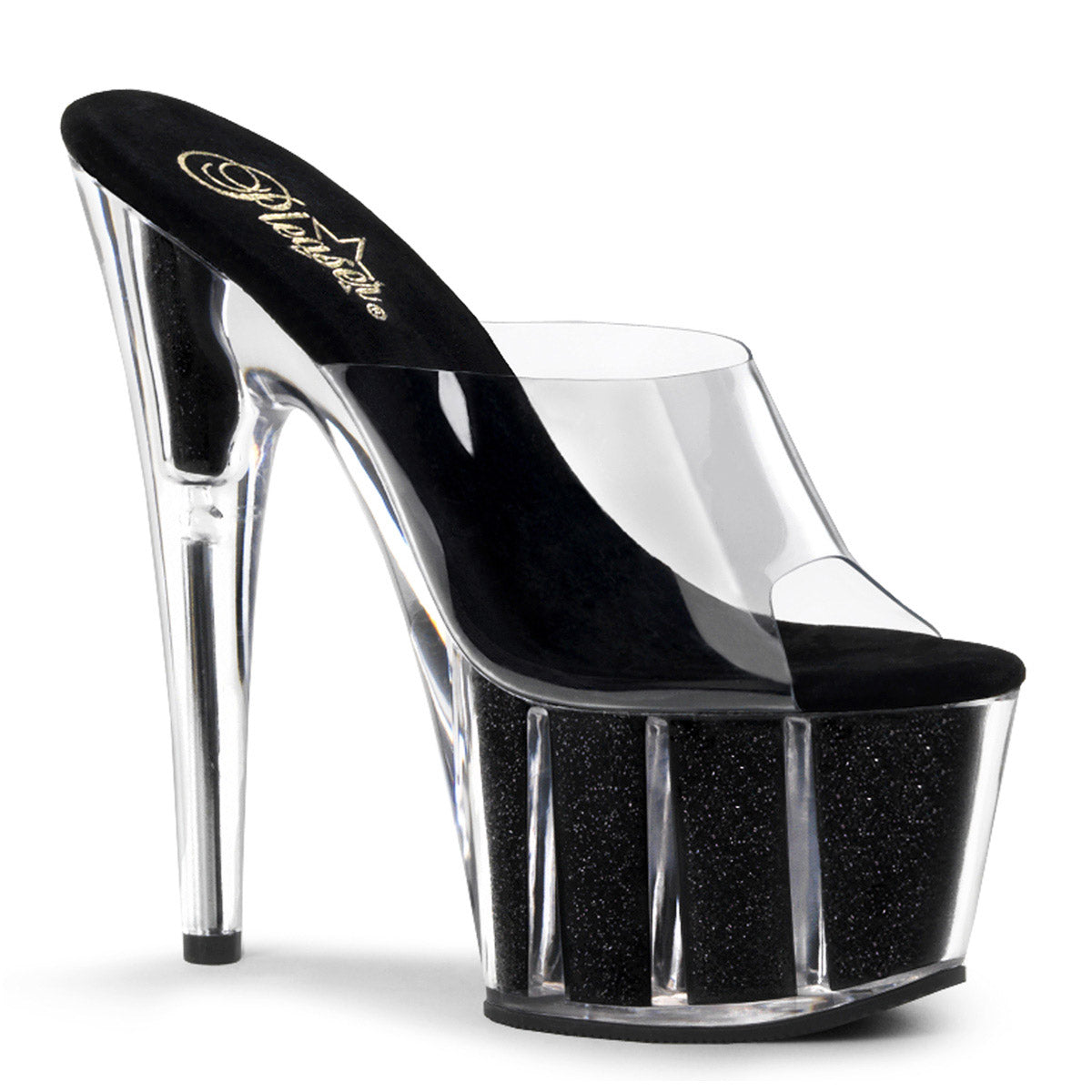 Hot Glitter Platform Slip On Mule Stripper Stiletto High Heels Shoes Pleaser Pleaser ADORE/701G