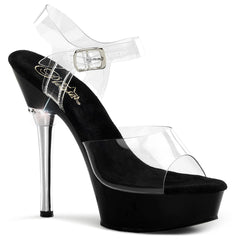 Sexy Platform Stiletto Clear Ankle Straps Peep Toe High Heels Shoes Pleaser Pleaser ALLURE/608