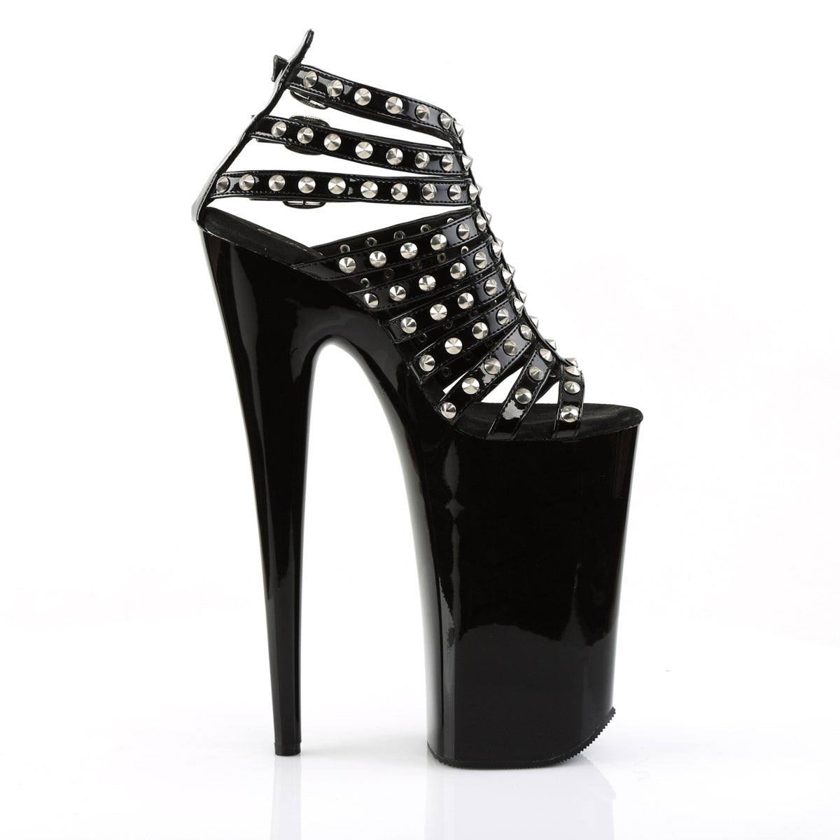 LAIGZEM Women Pumps Shiny Studded Platform Thin High Heels Prom Sandals  Cosplay Ladies Handmade Shoes Woman Big Size 38 41 44 46