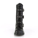 1 1/4" Heel 14 Eyelet Mid-Calf Combat Boot, Side Zip Pleaser Demonia BOLT/330