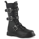 1 1/4" Heel 14 Eyelet Mid-Calf Combat Boot, Side Zip Pleaser Demonia BOLT/330