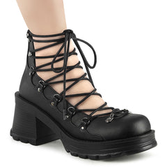 2" Heel, 1" Platform Lace-Up Ankle High Shoe Pleaser Demonia BRATTY/32