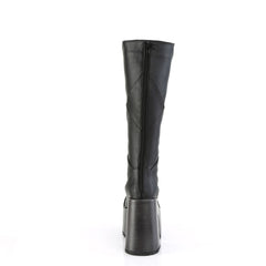 5" Chunky Heel, 3" P/F Knee High Boot, Inside Zip Pleaser Demonia CAM280/BVL