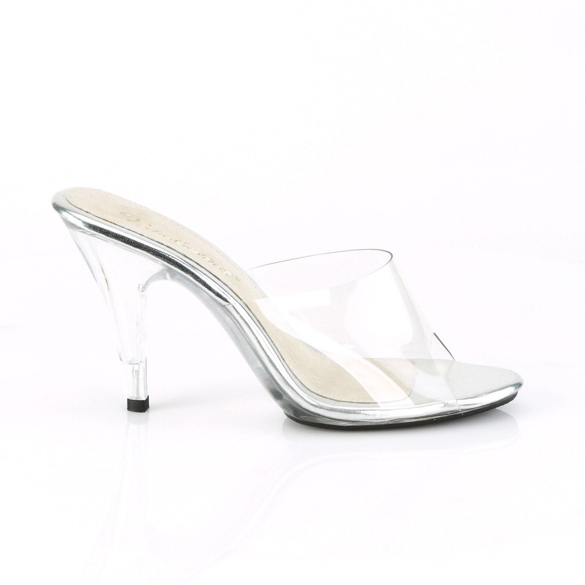 Sexy Casual Slipper Clear Stiletto Slip On Mules High Heels Shoes Pleaser Fabulicious CARESS/401