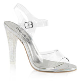 4 1/2" Heel, 1/4" PF Ankle Strap Sandal Clr Lucite Pleaser Fabulicious CLEARLY/408MG