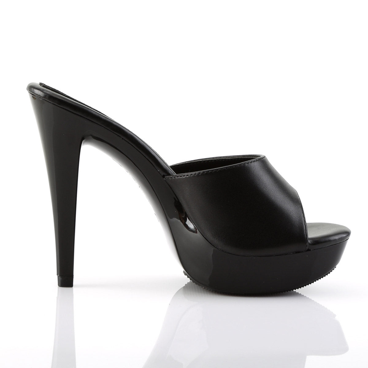 Sexy Leather Upper Platform Stiletto Slide Mule High Heels Shoes Pleaser Fabulicious COCKTAIL/501L