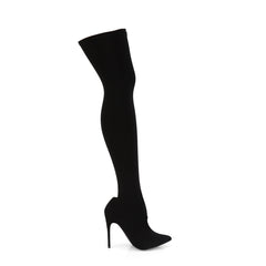5" Stretch Pull-On Thigh High Boot Pleaser Pleaser COURTLY/3005