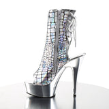 Lace Up Platform Stiletto Reptile Scales Ankle Boot High Heels Shoes Pleaser  DELIGHT/1018HG