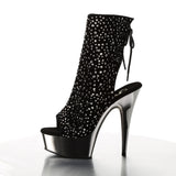 Sexy Rhinestone Ankle Bootie Lace Platform Stiletto High Heels Shoes Pleaser Pleaser DELIGHT/1018RS