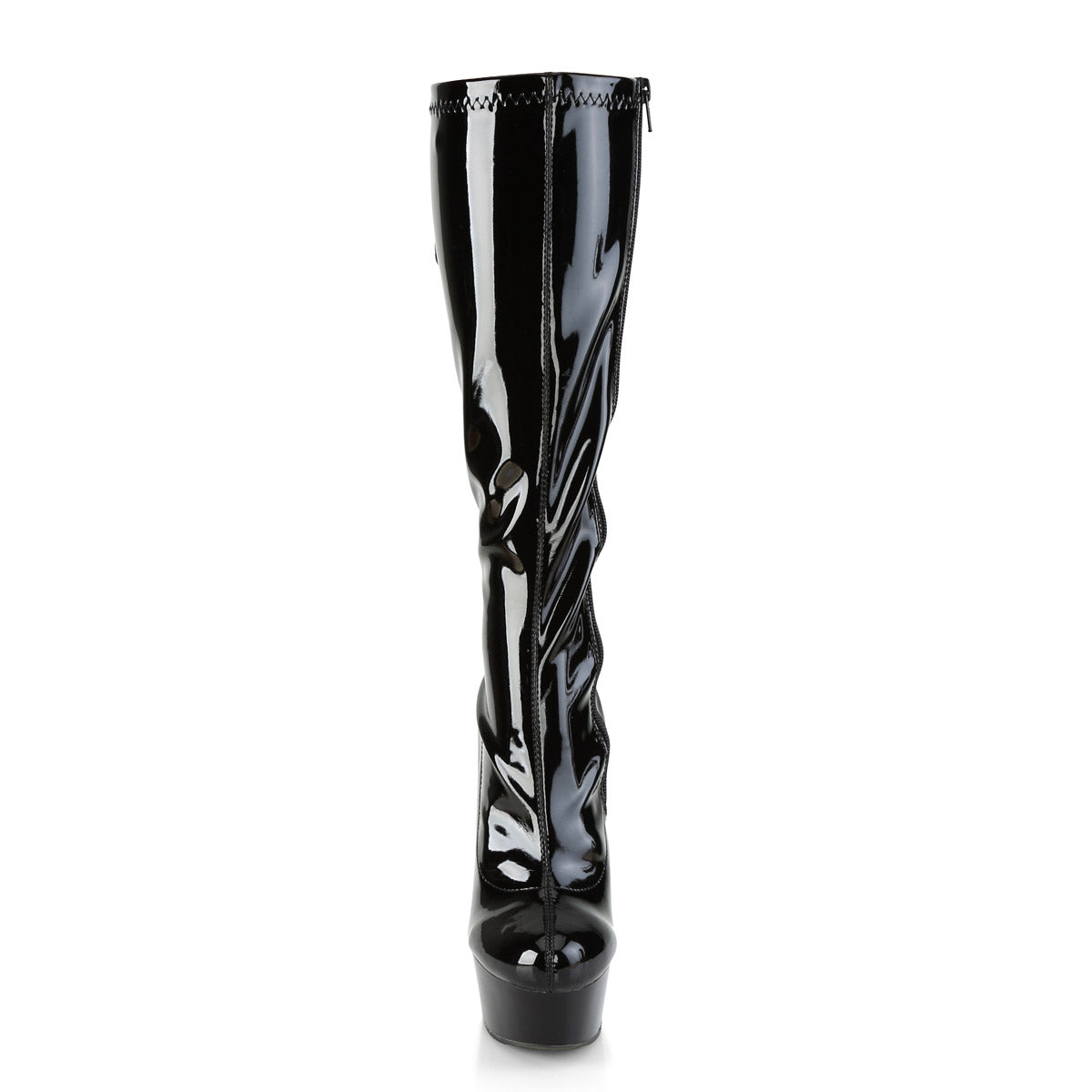 6" Heel, 1 3/4" PF Knee High Boot w/ Back Lace, Side Zip Pleaser Pleaser DELIGHT/2029