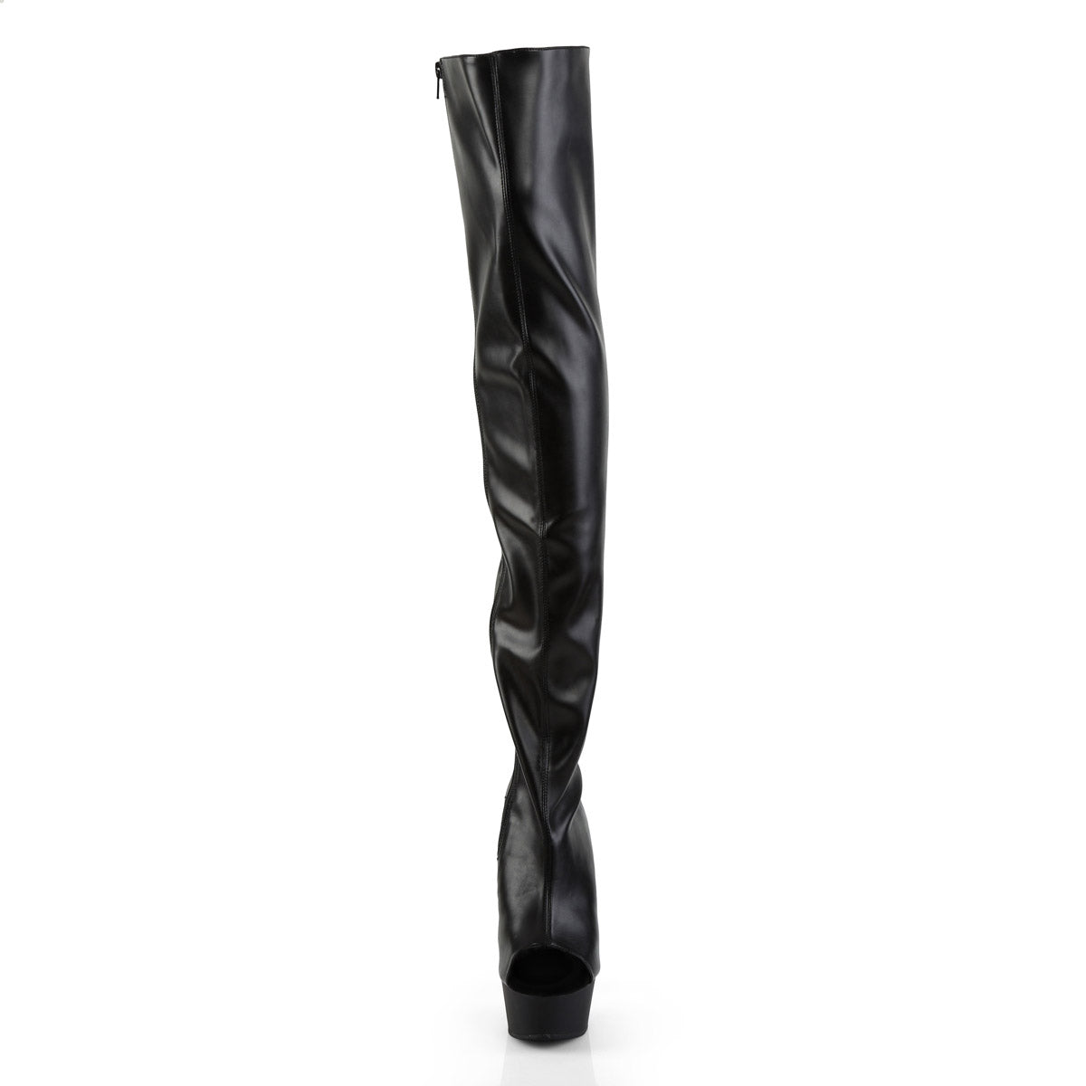 Lace Up Back Thigh High Zip Side Platform Stiletto Heel Boots Shoes Pleaser Pleaser DELIGHT/3017
