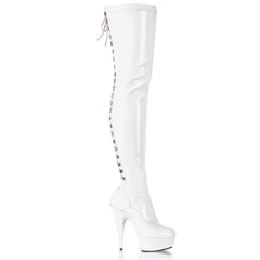 Sexy Back Lace Up Thigh High Platform Stiletto Heel Boots Shoes Pleaser Pleaser DELIGHT/3063