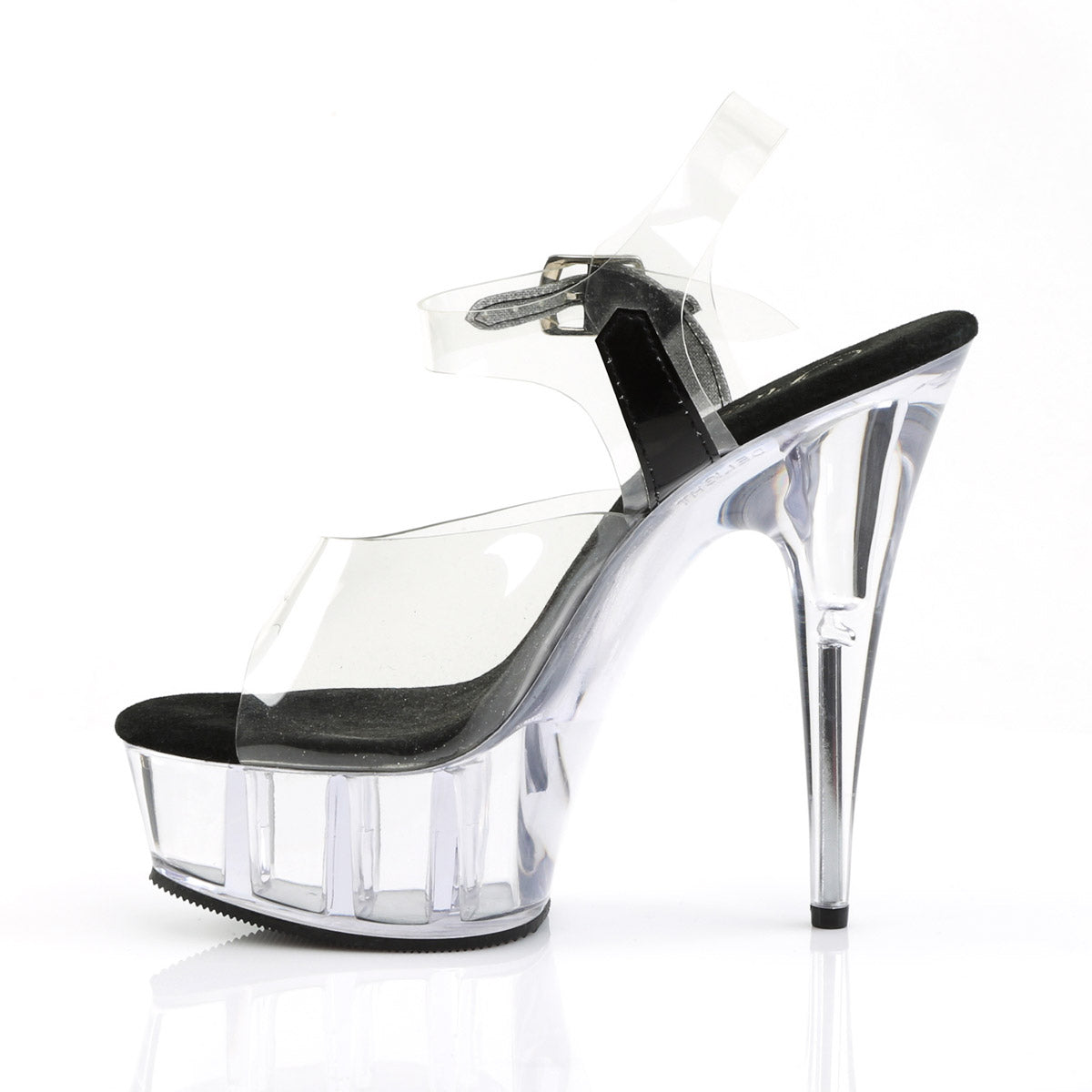 Clear Upper Sandals Platform Stiletto Ankle Strap High Heels Shoes Pleaser  DELIGHT/608