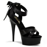 Satin Pleated Ankle Strap Platform Stiletto Sandals High Heels Shoes Pleaser Pleaser DELIGHT/668