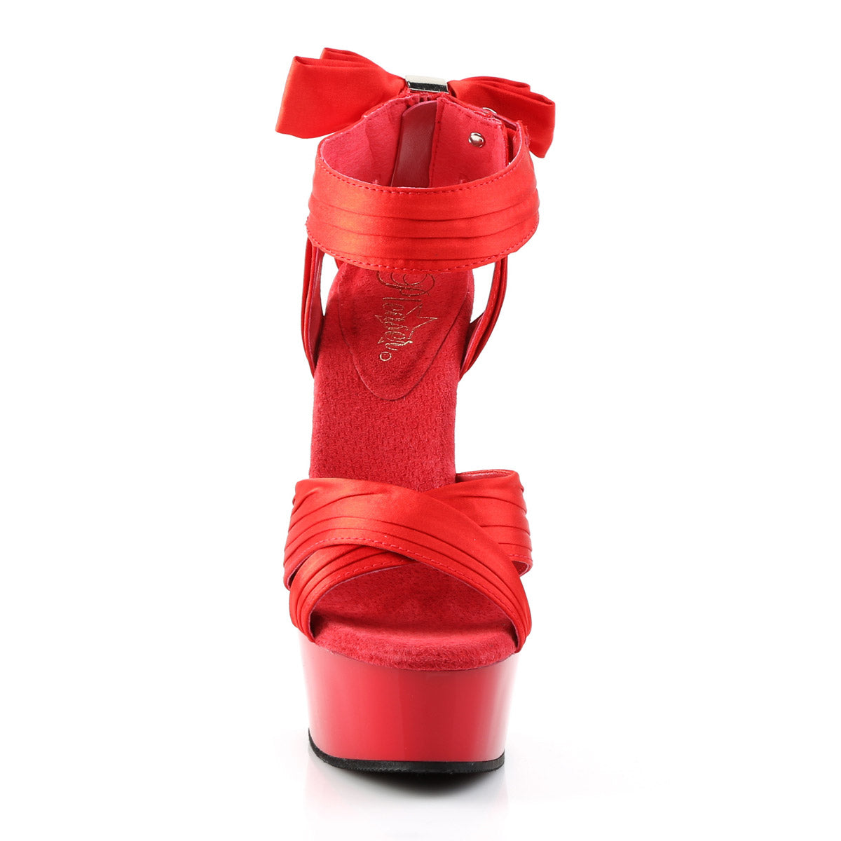 Satin Pleated Ankle Strap Platform Stiletto Sandals High Heels Shoes Pleaser Pleaser DELIGHT/668